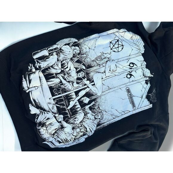 INK POISONING APPAREL Sunday Service Pullover Hoodie Sz Small - Picture 2 of 5